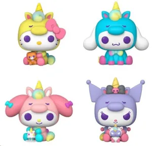 SANRIO FIGURAS POP! VINYL PACK 4 FIGURAS HELLO KITTY UNICORN OUTFIT BUNDLE 9 CM