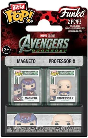 VENGADORES DOOMSDAY MARVEL BITTY POP! MINI FIGURAS PACK DE 2 MAGNETO & PROFESSOR X 2 CM