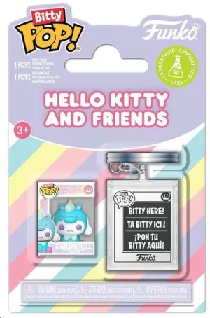 SANRIO PACK DE 2 FIGURAS BITTY POP! & ACCESSORY VINYL CINNAMOROLL CON LLAVERO 2 CM