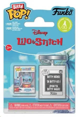 LILO & STITCH PACK DE 2 FIGURAS BITTY POP! & ACCESSORY VINYL 626 STITCH CON LLAVERO 2 CM