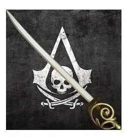 ASSASSIN´S CREED ALFANJE EDWARD REPLICA ESPADA LATEX 106 CM 4 BLACK FLAG   