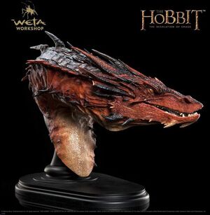 EL HOBBIT LA DESOLACIÓN DE SMAUG BUSTO SMAUG 36 CM