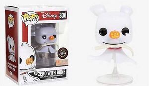 PESADILLA ANTES DE NAVIDAD FIGURA 9 CM ZERO WITH BONE POP! FUNKO 336 CHASE 
