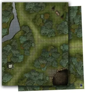 GAME MASTERY: FLIP MAT WOODLANDS                                           