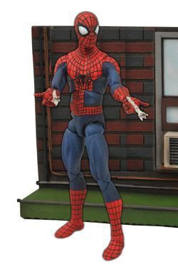 THE AMAZING SPIDERMAN 2 MARVEL SELECT FIG SPIDERMAN WITH WALL BASE 18 CM   