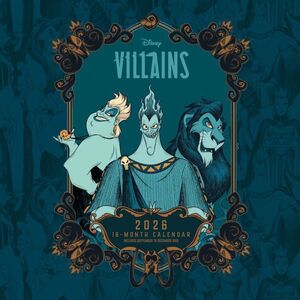 CALENDARIO ANUAL 2026 30X30 DISNEY VILLAINS