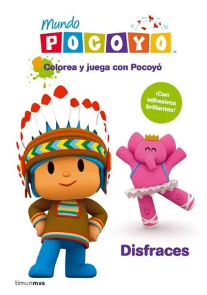 COLOREA Y JUEGA CON POCOYO: DISFRACES. LIBRO CON ADHESIVOS DE PURPURINA