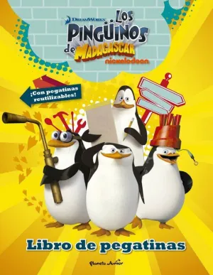 PINGÜINOS DE MADAGASCAR. LIBRO DE PEGATINAS: CON ADHESIVOS REUTILIZABLES