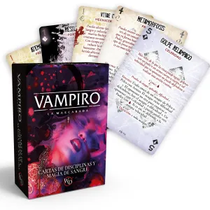VAMPIRO LA MASCARADA 5ED CARTAS DE DISCIPLINA Y MAGIA DE SANGRE