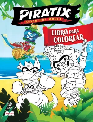 LIBRO PARA COLOREAR PIRATIX V2 GOLDEN TREASURE A CRAZY JUNGLE