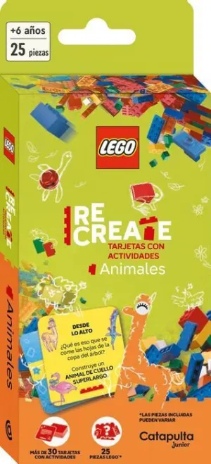LEGO RECREATE ANIMALES CONSTRUCCION TARJETAS CON ACTIVIDADE