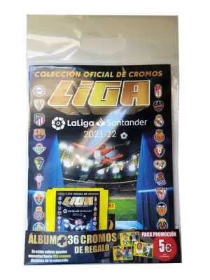 LIGA SANTANDER 2021-2022 STARTER PACK ALBUM TAPA BLANDA Y 6 SOBRES