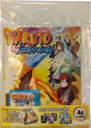 NARUTO SHIPPUDEN STARTER PACK ALBUM + 4 SOBRES