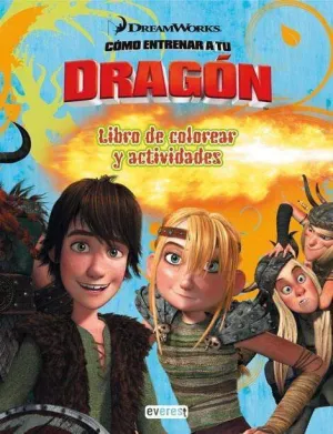 COMO ENTRENAR A TU DRAGON. LIBRO COLOREAR Y ACTIVIDADES