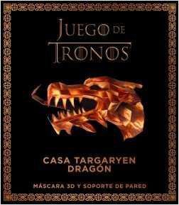 JUEGO DE TRONOS. CASA TARGARYEN: DRAGON MASCARA 3D Y SOPORTE DE PARED
