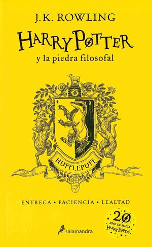 HARRY POTTER Y LA PIEDRA FILOSOFAL. HUFFLEPUFF 20 AÑOS DE MAGIA