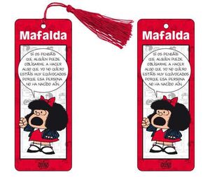 MAFALDA MARCAPAGINAS 3D ROJO