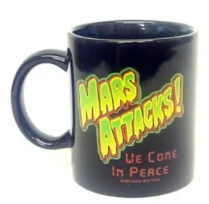 TAZA CERAMICA NEGRA LOGO MARS ATTACKS                                      