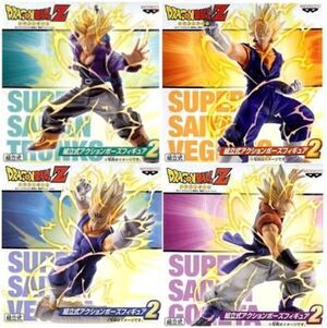 DRAGON BALL Z SUPER SAIYAN FIGURAS 4 MODELOS TRADING                       