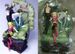 DEATH NOTE DEAD BOX DIORAMA L, LIGHT Y MISA                                