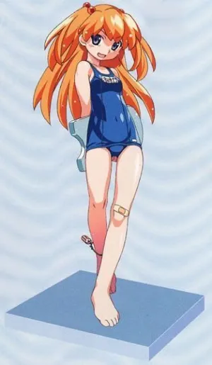 EVANGELION EX SCHOOL SWIM SUIT FIG 17CM - ASUKA                            