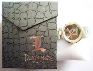 DEATH NOTE RELOJ PULSERA L CORREA METALICA                                 