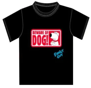 FAMILY GUY CAMISETA BEWARE OF DOG NEGRA XXL                                