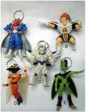 DRAGON BALL Z LLAVEROS 9CM 5 MODELOS                                       
