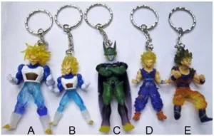DRAGON BALL Z LLAVEROS 7CM 5 MODELOS                                       