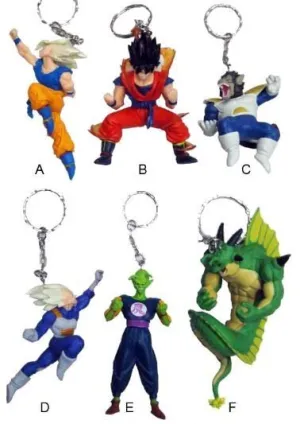 DRAGON BALL Z LLAVEROS 10CM 6 MODELOS                                      