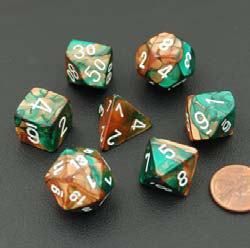 DADO PACK DE 10D10 GEMINI COPPER & GREEN