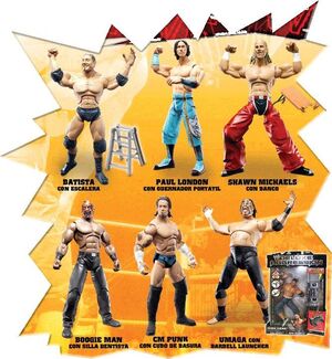 WWE FIGURA DELUXE.08 - BATISTA CON ESCALERA                                