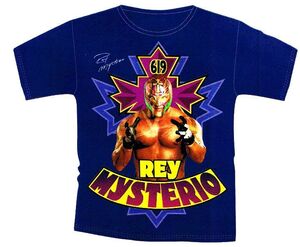 WWE CAMISETA REY MISTERIO AZUL 4 AÑOS                                      
