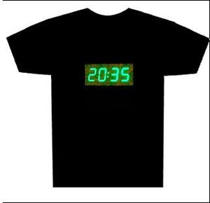 CAMISETA ELECTRONICA RELOJ XL                                              