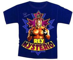 WWE CAMISETA REY MISTERIO AZUL S                                           