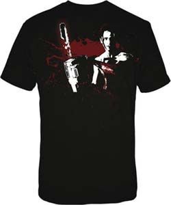 CAMISETA NECA CHICO AMERICAN PSYCHO MOTOSIERRA L                           