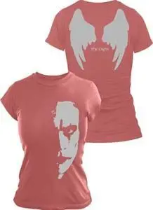 CAMISETA NECA CHICA EL CUERVO - ROSTRO Y ALAS L                            
