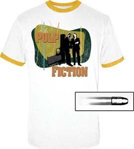 CAMISETA NECA CHICO PULP FICTION PISTOLA Y BALA L                          