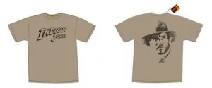 INDIANA JONES CAMISETA MARRON LOGO Y ROSTRO INDY L                         