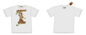 INDIANA JONES CAMISETA BLANCA NIÑO INDY LATIGO Y LOGO 10 AÑOS              