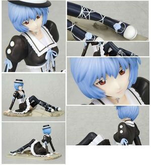 EVANGELION REI AYANAMI GOTHIC LOLITA NOIR ESTATUA PVC                      