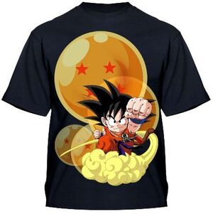 DRAGON BALL CAMISETA OFICIAL GOKU Y BOLA 8 AÑOS                            