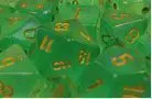 DADO PACK 36 D6 12MM BOREALIS GREEN & GOLD