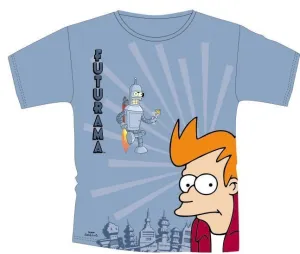 FUTURAMA CAMISETA AZUL BENDER Y FRY L                                      
