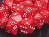 DADO PACK DE 7 OPACO RED & WHITE