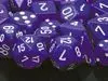 DADO PACK DE 7 OPACO PURPLE & WHITE