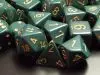 DADO PACK DE 7 OPACO DUSTY GREEN & GOLD