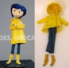 CORALINE BENDY FASHION DOLL 18CM - CORALINE CHUBASQUERO Y BOTAS            