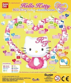 SALDO - HELLO KITTY COLGANTE MOVIL SWING BIRTHSTONES (12 MODELOS)                  