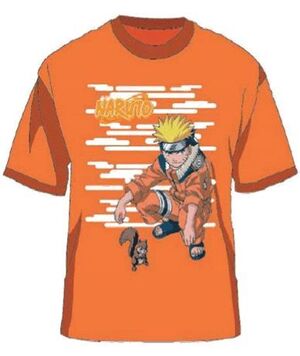 NARUTO CAMISETA OFICIAL NARANJA NARUTO AGACHADO L                          